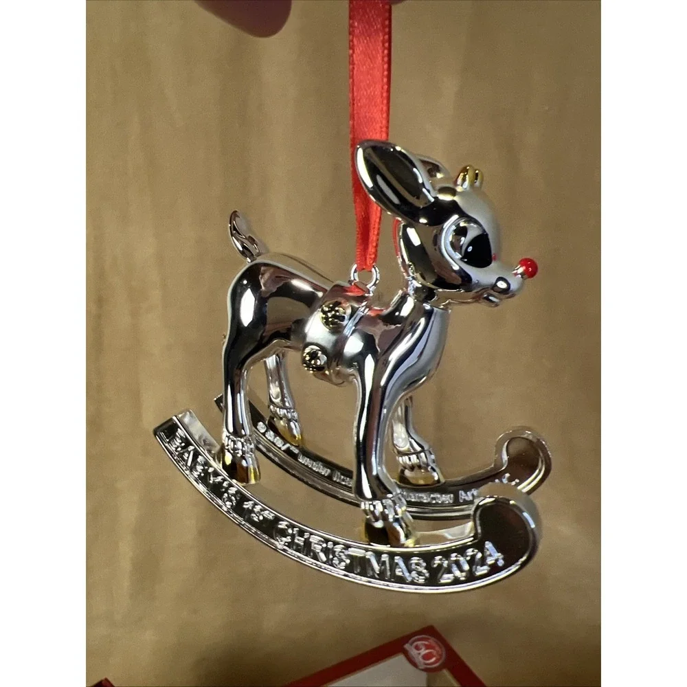 2024 LENOX 60th Anniv RUDOLPH RED NOSED REINDEER Baby's 1st CHRISTMAS ORNAMENT